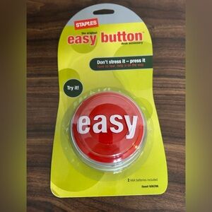Staples Easy Button Desk Accessory - Red